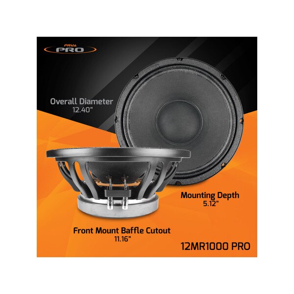 Main product image for PRV Audio 12MR1000 PRO 12" Professional Midrange Driver294-3546